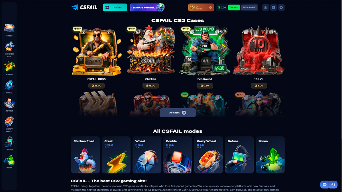 Available Game Modes on CSFAIL