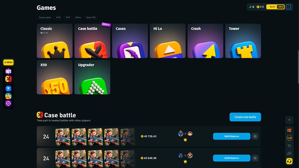 Games on CSGOFAST