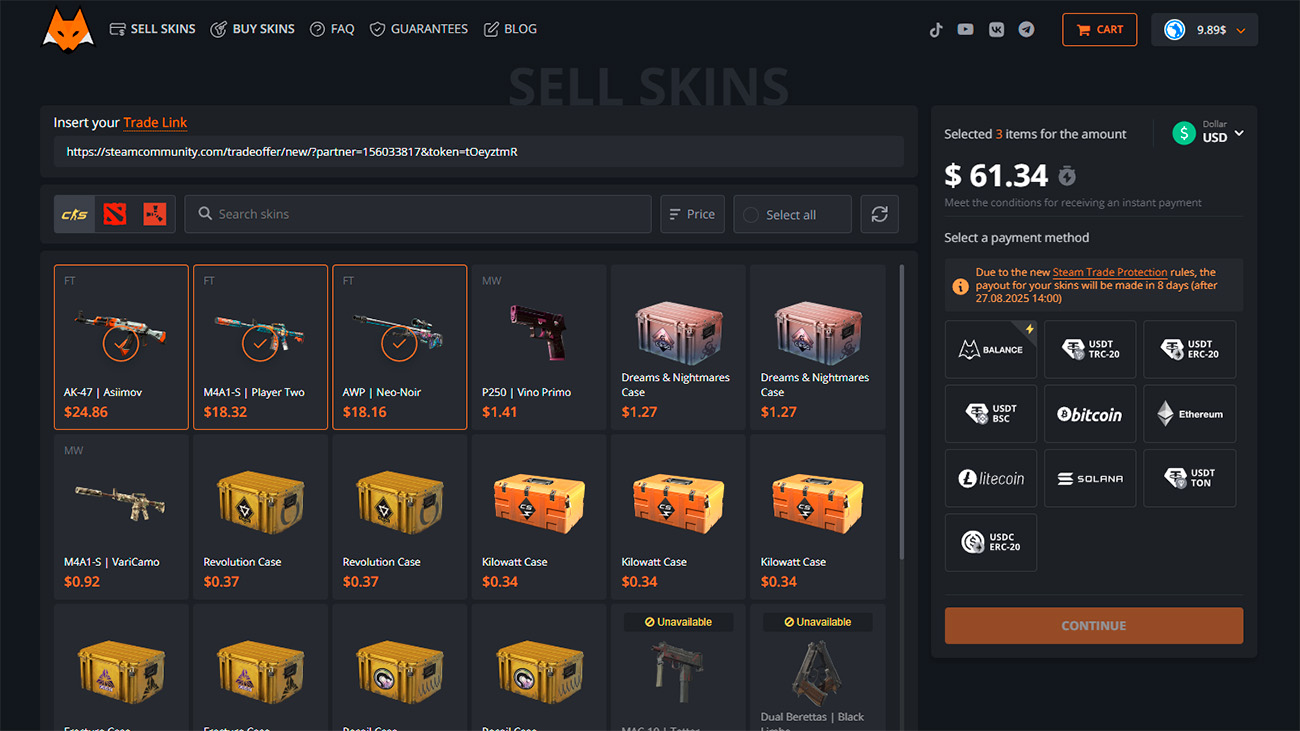 Lis-Skins — Loyalty Bonuses (Operating since 2017)
