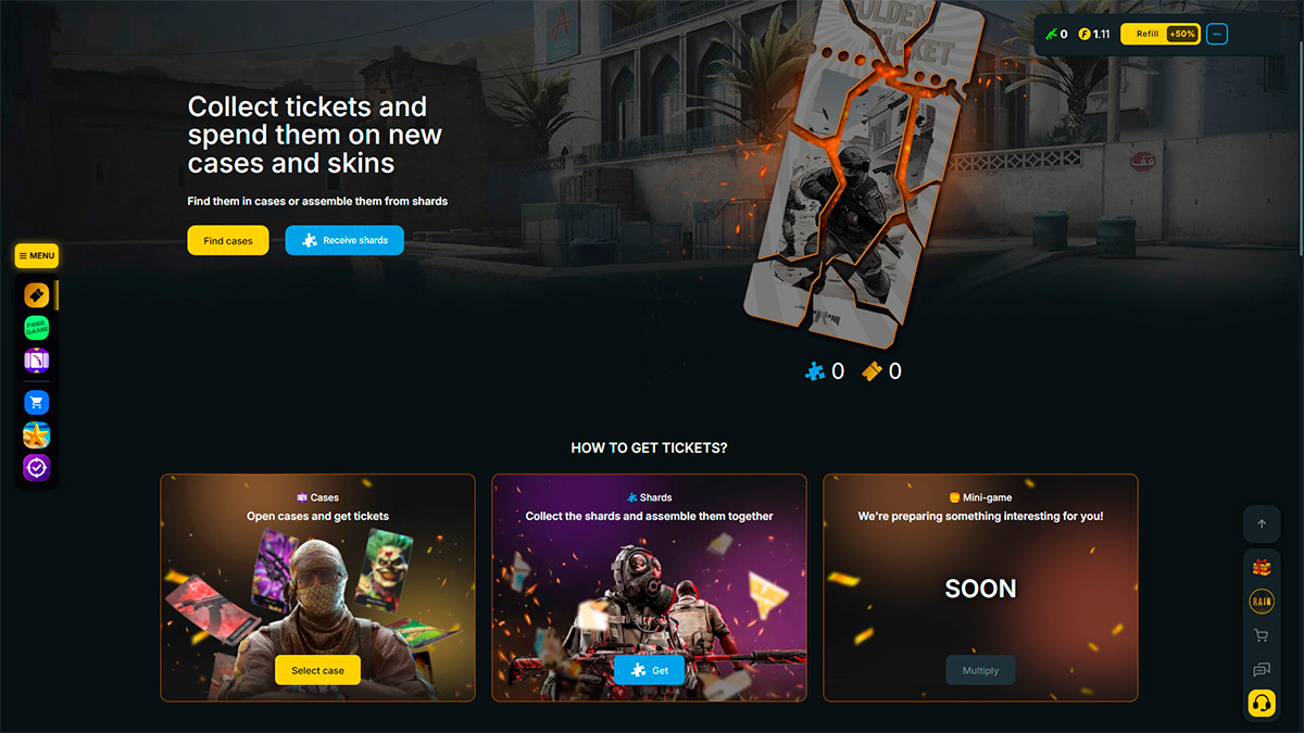 Tickets on CSGOFAST