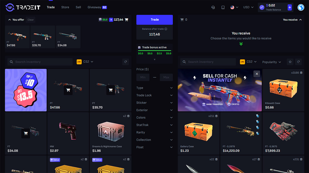 TRADEIT — Exchange Flagship (Operating since 2017)